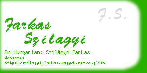 farkas szilagyi business card