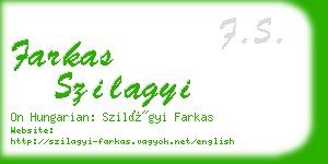 farkas szilagyi business card